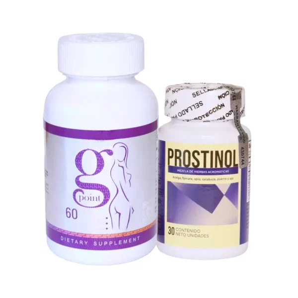 Combo Prostinol+ Potenciador Femenino Punto G Incrementa la producción de testosterona masculina y aumenta la libido femenina