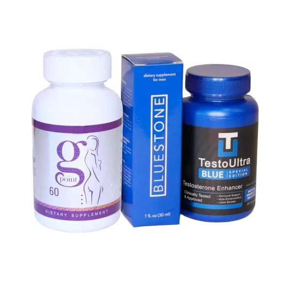 Combo Testo Ultra Blue+Bluestone+ Potenciador Femenino Punto G Incrementa la producción de testosterona masculina y aumenta la libido femenina