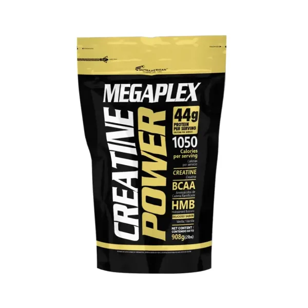 Creatina Megaplex Creatine Power Vainilla 2 Lb Aporta proteína, aumenta el peso y la masa muscular