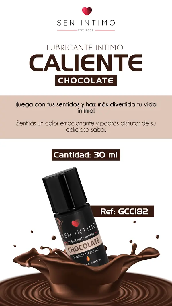 Lubricante Caliente Chocolate 30 ml Descripción