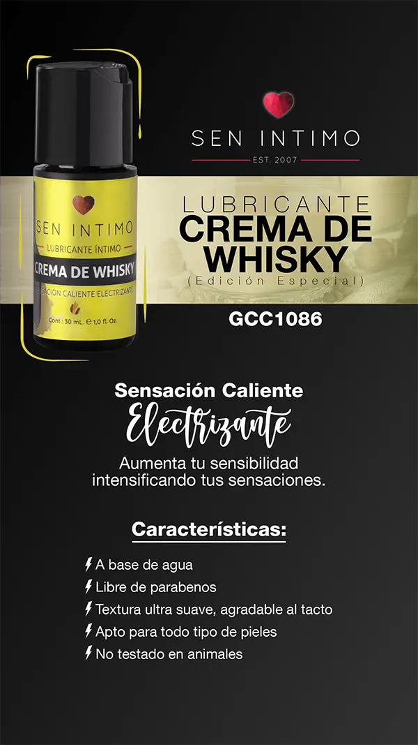 Lubricante electrizante crema de whisky ed especial 30 ml descripción