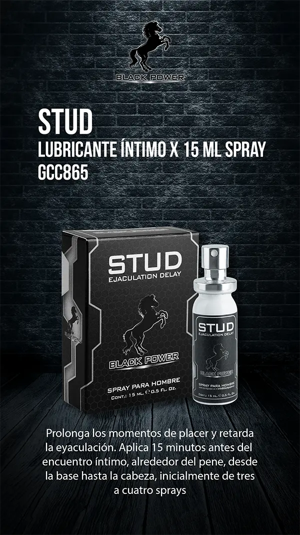 Black Power Lubricante Stud Spray 15 ml Descripción