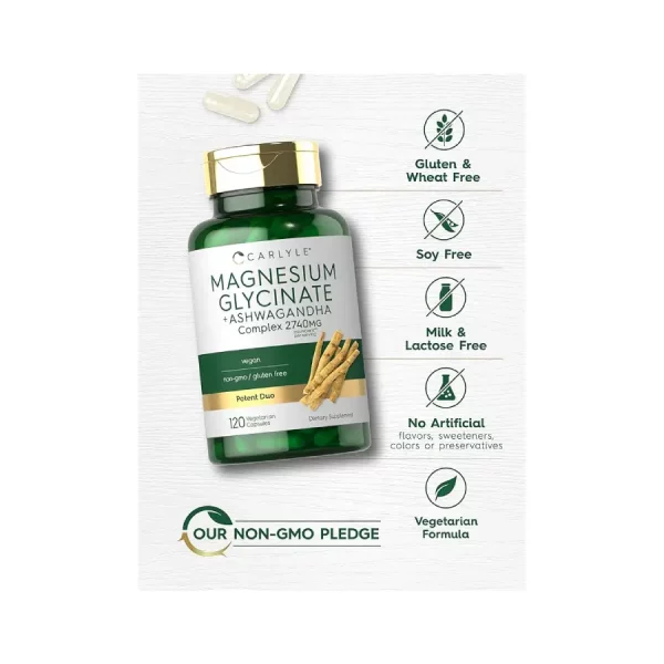 Glicinato de Magnesio Con Ashwagandha Equilibrio Emocional