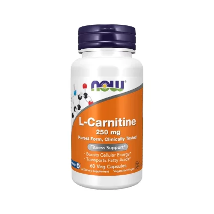 L-Carnitina Now 250MG 60 Capsulas Vegetales