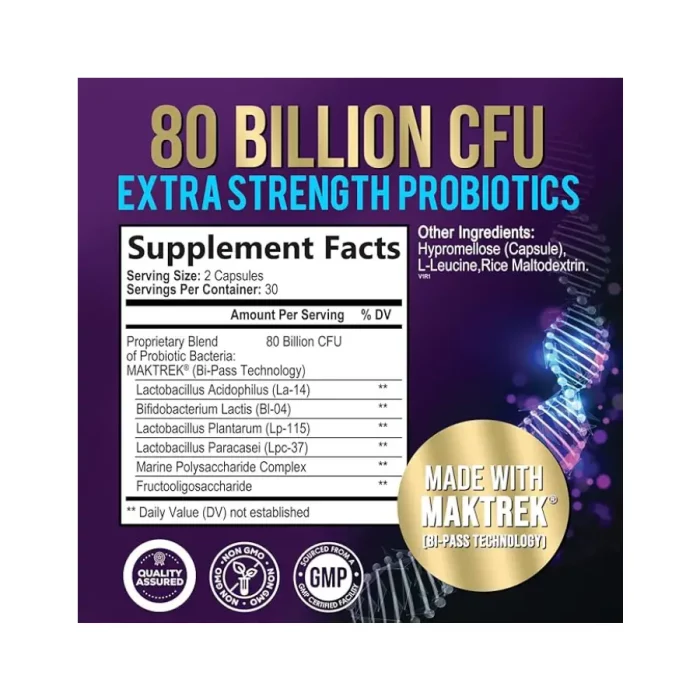 Probioticos Nature's Nutrition 80mil Millones 60 Caps