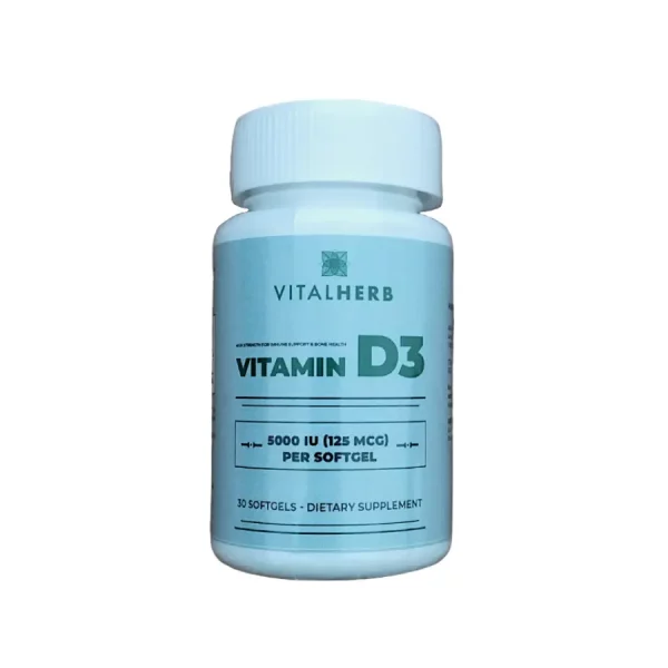 Vitamina D3 VitalHerb 500IU 30 Capsulas Blandas