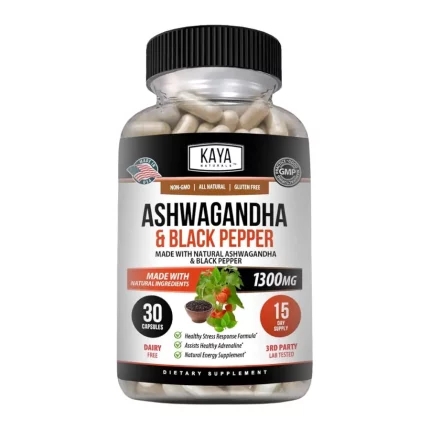 Raiz de Ashwagandha Organica con Pimienta Negra