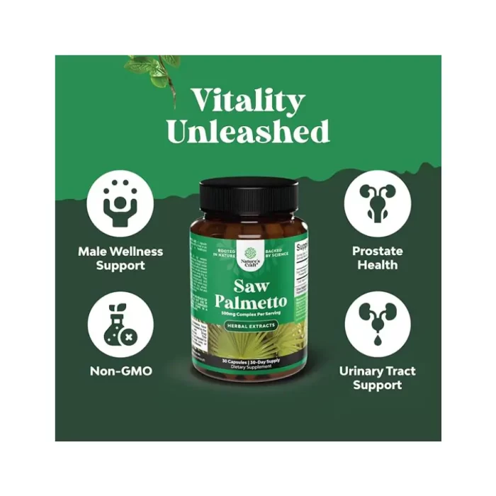 Saw Palmetto Natures Craft 500Mg 30 Capsulas